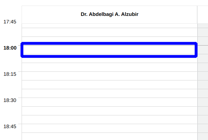 Today's schedule